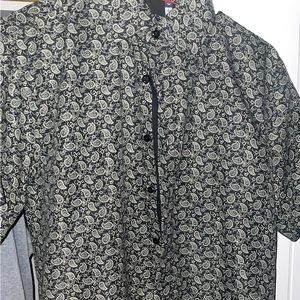 Mens paisley collar shirt